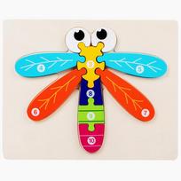 1PCS 3D Puzzle Wooden Animal Jigsaw Puzzle Early Education Color Sorting Learning Educational Toys For Toddlers Gift