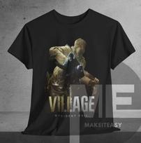 Men's and Women's T-shirts Resident Evil Village T-Shirt Chris Valentine at Castle Dimitrescu Unisex Fan M