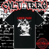 Men's and Women's T-shirts Linkin Park Band Shirt ~ Premium Black Gildan Cotton Tee XS
