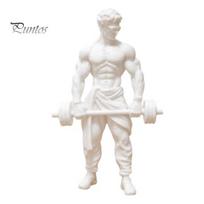 Raumenų laikysenos skulptūra 3D spausdintas vyro ornamentas, sporto tematikos kultūristams, treniruočių tematikos dekoras, sportinė figūrėlė, sunkiosios atletikos statulėlė, namų biuro balta