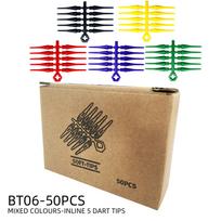 Inline 5 Dart Soft Tips 50pcs 2BA Electronic Dartboard Accessory for Replacement of Soft Dart Soft Tips