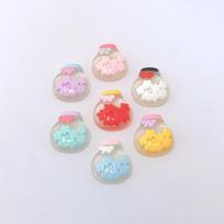 Hot Selling 100Pcs Glow in Dark Wishing Bottle Flatback Resin Cabochons Embellishments for Scrapbooking Jewelry Craft Accessory about 23*21mm-100pcs/bag