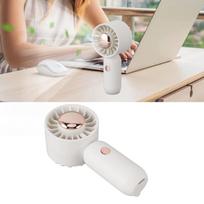 Portable Hand Held Fan USB Rechargeable White 14500 500mAh Small