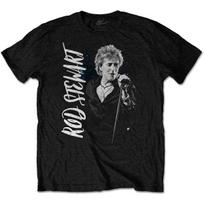 Rod Stewart Mic Stand Pose Blood Red Roses Official Tee T-Shirt Mens Unisex S