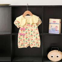 Summer Baby Girl Onesie Romper - Full Print, Class A Safety 66 cm smėlis