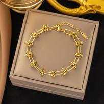 Hip Hop Punk Style Non Tarnish Jewelry for Women Minimalist Gold Bracelet Thick Exaggerated Unique Thorn Bracelet Fashion
