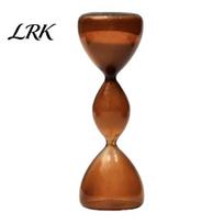 Fine Sand Control Hourglass 3-Tier Colorful Glass Timer, Borosilicate Ornament with Amber Wine Red Gradient, Gradient Timer Smooth Even Flow, A