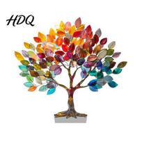 Easy To Place Decor Tree of Life Desktop Ornament Colorful Acrylic Tabletop