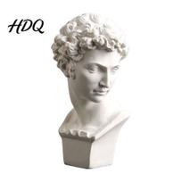 Klasikinės graikų skulptūros biusto statulėlės ornamentai derva meno studijos dekoravimui B gray