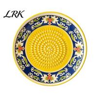 Garlic Sauce Maker Ceramic Grinder Plate Bowl, Manual Ginger Fruit Zester Grater Prep Bowl Dish, All-in-One Mixing Serving Tray, Modern Minimalist B