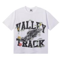 Meichao Vale Valley Track Bing Diamond Flower Print Crew Neck Short Sleeve T-Shirt Men S balta
