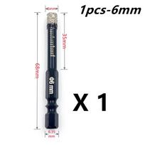 5-16mm Šešiakampis Kotas Lituotas Sausas Keraminių Plytelių Grąžtas Marmurui Granitui Vitrifikuotoms Plytelėms Skylių Gręžtuvas Deimantinis Grąžtas Skylės Pjūklas