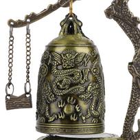 Lotus Buddhist Bell Ornament Alloy Feng Shui Bell Bronze Bell Statue  Meditation Space