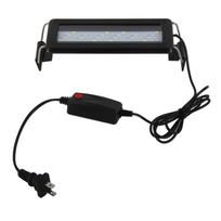 LED Aquarium Light Color Changing Fish Tank Light with Extendable Brackets Black for Aquarium Fish Tank Black
