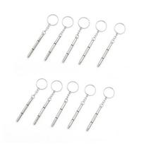 10Pcs Precision Screwdriver Tools Glasses Screwdriver Eyeglass Screwdriver Watch Repair Kit with Keychain Portable Hand Tools