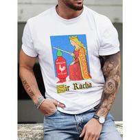 European Size Patterns Medieval Fun Hot Sauce Larger Size Spring and Summer Style Men's Fashionable Casual Printed Short-sleeved, Casual Style S balta