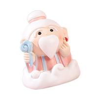Cute Resin Mini Figurine Feng Shui Statue Collectible Centerpiece Ornament for Office Desk Room Shelf Decoration