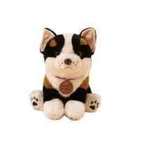 26/32cm Cute Corgi Plush Toy Stuffed Yellow Black Sitting Lying Cartoon Animal Doll Soft Plushie Companion Appeasing Gift 32cm
