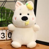 New Cute Chubby Piggy Capybara Puppy Plush Pulling Thread Toys Funny Cartoon Animal Doll Warm Cozy Kids Companion Room Decor 30cm
