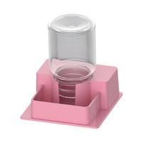 Versatile Automatic Reptile Water Feeder Easy to Clean Drinking Dish Container for Gecko Turtle Chameleon rožinė
