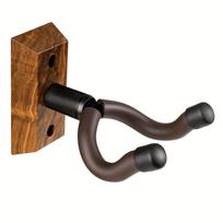 1pc Guitar Wall Mount, Guitar Hanger with Rotating Hooks, Suitable for All Sizes of Guitars, Zebra Wood Guitar Wall Stand