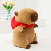 Kawaii 50cm Strawberry Hat Capybara Big Size Plush Toys Simulation Turtle Backpack Capibara Stuffed Animals Kids Birthday Gifts 30cm
