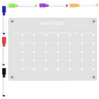 Whiteboard Kitchen Plate Fridge Dry Erase Calendar Practical Acrylic Blank Board Schedule Transparent With Pen (Transparent,29.7X21CM) skaidri