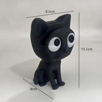 3D spausdintas katės akinių laikiklis Madingas akinių stovas su sėdinčio kačiuko poza Žavingas stalo organizatorius namų biuro kambario dekoravimui