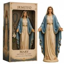 Dervinė Mergelės Marijos Kolekcionuojama Figūrėlė Rankomis Dažyta Gvadalupės Dievo Motinos Figūrėlė Ornamentas Namų Dekoravimui vandens mėlyna spalva