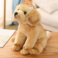 Šuo Labradoro Lėlė Vaikams Pliušinis Žaislas Minkšta Dovana 28cm beige