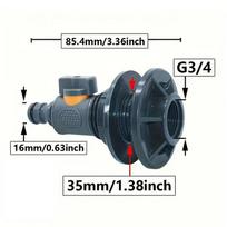 Water Tank Connector Adapter 6 Point With Switch Valve Fitting Water Tank Connection Joint Pipe Fitting For Water Tank