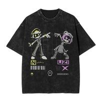 Murder Drones Anime T Shirts Hip Hop Washed Short Sleeve Harajuku TShirts  Fashion Men Women Tops Streetwear Graphic Tops Tees S