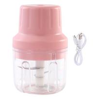USB Rechargeable Mini Food Chopper Plastic Electric Garlic Mincer for Quick Ingredient Preparation Vegetable Processor Big cup 250ML