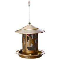 Chew Resistant Outdoor Bird Feeder Metal Roof Base Large Capacity Food Dispenser Attracts Bluebirds Finches