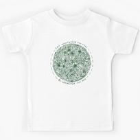 Oasis Say Whatever You Feel Green Floral Garden Circle Kids T-Shirt 110