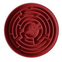 Pet Slow Feeder Bowl for Small to Large Dogs raudona