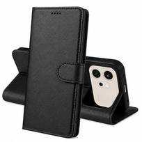 Case for Honor 600 5G - Black Wallet Magnetic Flip Cover Card Holder Phonillico® juoda