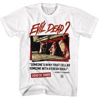 The Evil Dead 2 Movie Ash Williams Someone Is In My Fruit Cellar Men's T Shirt 2XL