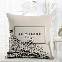 Luxury Fragrance Jo Malone London-L Cushion Cover Daily Washable Linen Pillowcase Soft For Sofa Bed Home Room Decor Peach skin 18*18(CM)-1Pcs