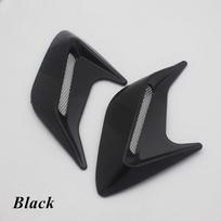 1 pair Modification Auto Shark Gill Simulation Air Inlet Car Stickers Side Vent juoda
