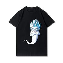 Anime Dragon Ball marginti vyriški marškinėliai apvaliu kaklu, medvilniniai vasariniai laisvalaikio juodi marškinėliai S