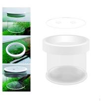 Akvariumo veisimo dėžutė Žuvų izoliacija Plaukiojanti atskyrimo kiaušinėlių tinklelį Inkubacija 8cmx10cm white