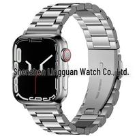 Stainless Steel Strap for Apple Watch, Huawei GT, Samsung, iWatch S8 20 mm sidabras