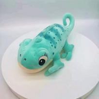 Minkšta chameleono lėlė pliušinis žaislas driežo lėlė vaikų draugas raminanti skudurėlių lėlė gimtadienio dovana 30cm mėlyna