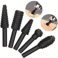 10 vnt. medžio drožybos dildės grąžto antgalis, 1/4  6 mm rotacinis rasp grąžtų rinkinys,  pasidaryk pats  medienos apdirbimas, besisukantis reljefinis kalto formos kotas 5pcs