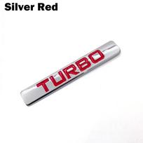 Automobilio stilius Metalinis Turbo logotipas Automobilio emblema Premium 3D Sportinis ženklelis Automobilio galinės bagažinės lipdukas Šoninio sparno priedai Lipdukas