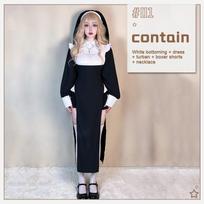 Helovino suaugusiųjų kostiumas Moterims Vampyrė Seksualus Kryžiuočio Vienuolės Kostiumas Cosplay Vienodas Suknelė