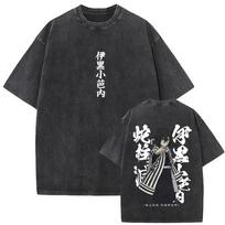 Demon Slayer Iguro Obanai (Serpent Hashira) Vintage Washed Double-Sided Graphic T-Shirt, Oversized Anime Streetwear Tee, Unisex Casual Top L
