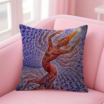Grey Trippy Psychedelic Cushion Cover Natural Linen Pillow Case DoubleSided Print Decorative Sofa Pillowcase Home Decor Gift 30x30cm