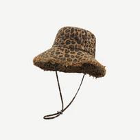 Žvejo skrybėlė su leopardo raštu ir plačiais kraštais pavasariui ir vasarai, tinkama vyrams ir moterims, apsauganti nuo saulės. One Size brown
